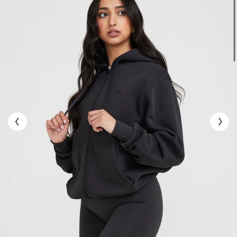Oner Active Classic Lounge Oversized zip hoodie COAL